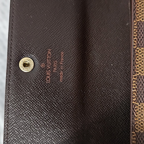 LOUIS VUITTON VINTAGE DAMIER EBENE PORTE TRESOR CANVAS WALLET - Picture 15 of 15